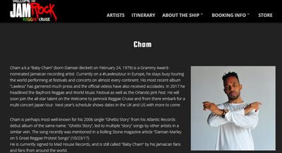 Cham will join the All-Star Talent on board the Welcome To Jamrock Cruise Nov. 14-18, 2017