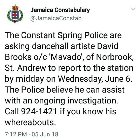 mavado wanted by police
