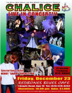 Reggae Group Chalice performs in Kingston on December 23, 2011